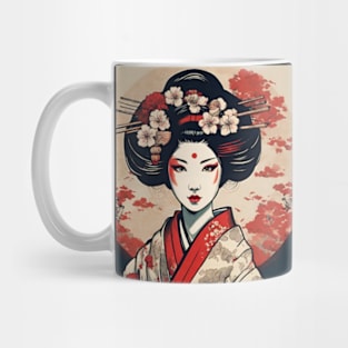 japanese style art geisha Mug